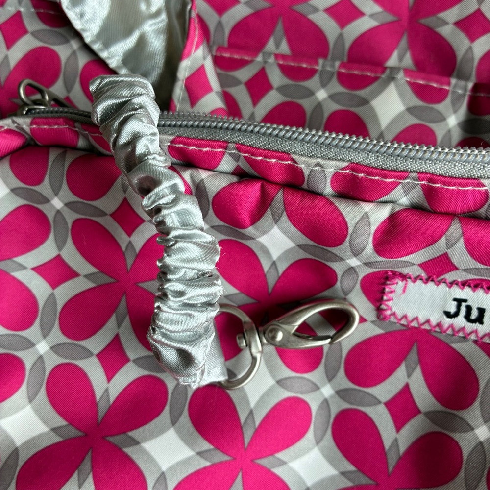 Ju Ju Be Be Prepared Pink Pinwheel Diaper Bag Large Floral Travel Tote - Picture 6 of 16